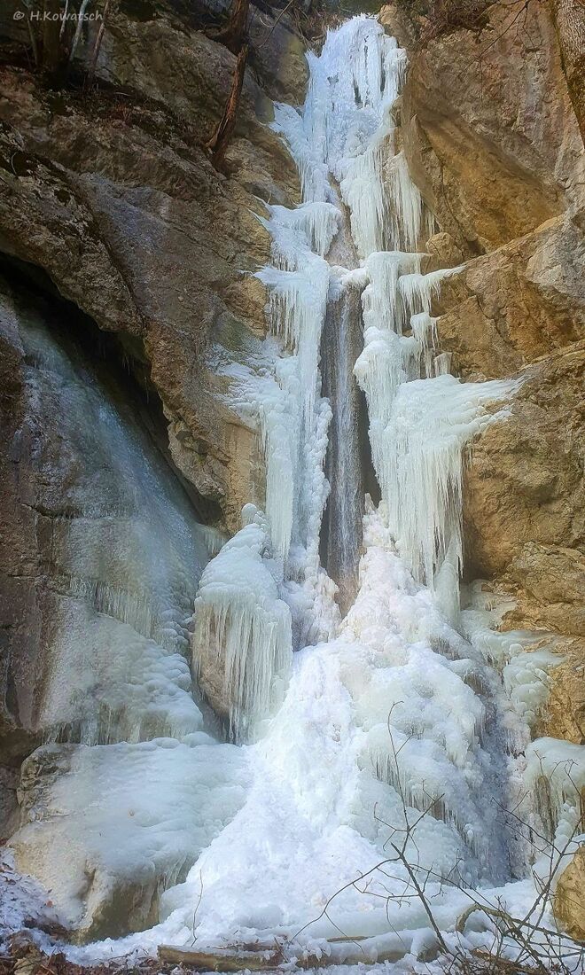 Vereister Wasserfall