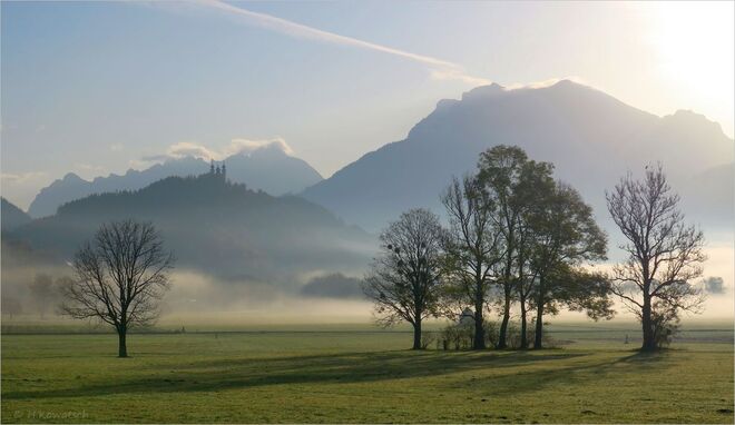 Stimmungsvoller Herbstmorgen im Ennstal