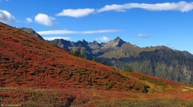 Herbstfarben in den Bergen