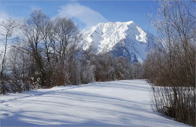 Winterwanderweg entlang der Enns