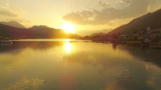 Sonnenuntergang am Weißensee