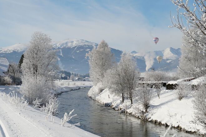 Raureif mit Ballon