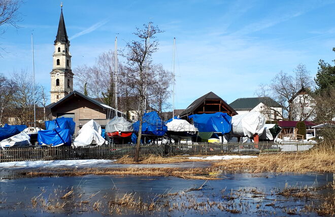 Noch sind die Boote eingewintert