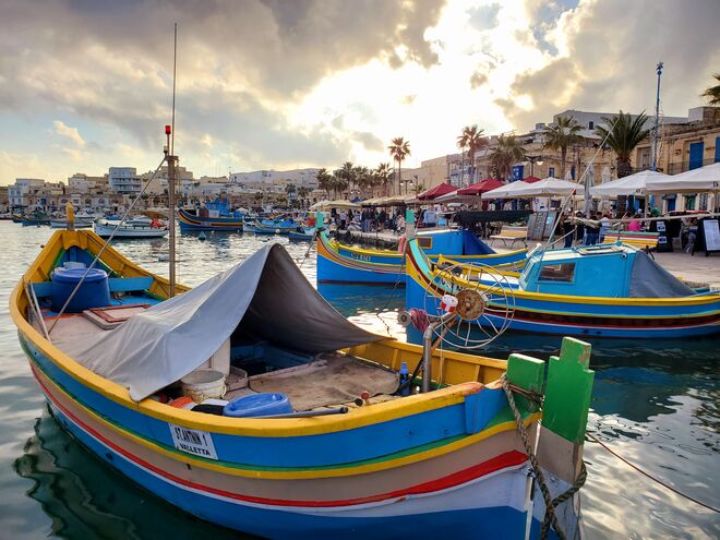 Malerischer Hafen in Malta