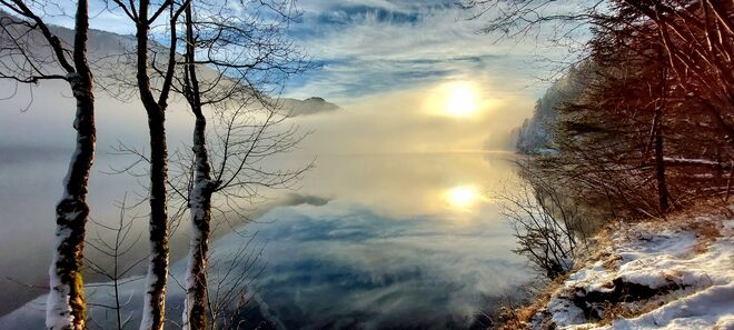Mystische Wintermorgenstimmung