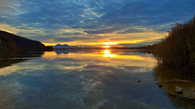 Sonnenuntergang am Wallersee