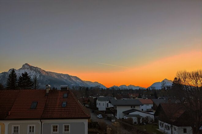 . . . auch Richtung Reichenhall leuchtete dieser herrliche Farbhimmel