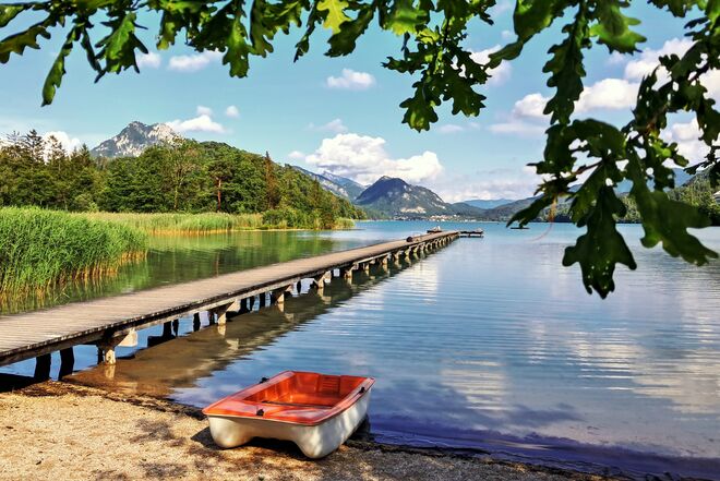 Der faszinierende Fuschlsee beim Hofer Naturbadestrand