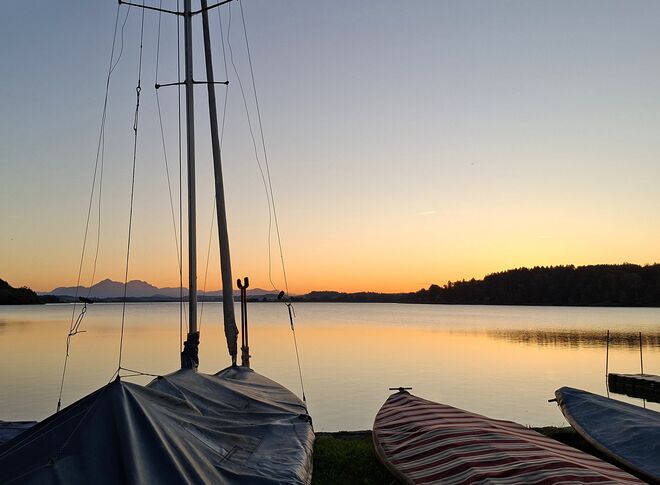 Sonnenuntergang am Wallersee