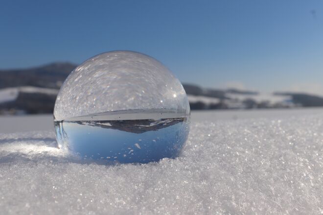 Der Buchberg in der Schneekugel