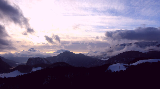 Sonnenuntergang vom Barmstein aus.