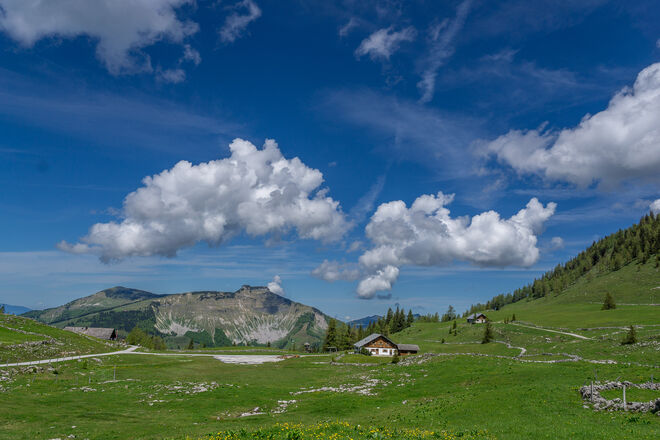 Schäfchewolken über dem Schmittenstein