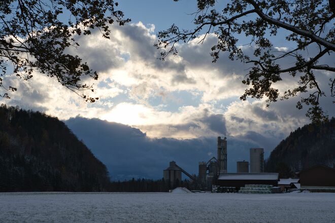 Prächtiger Himmel über dem Leube Werk