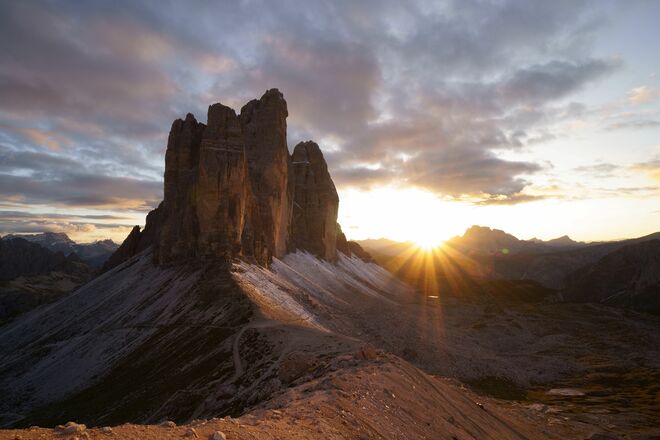 Sonnenuntergang in den Dolomiten