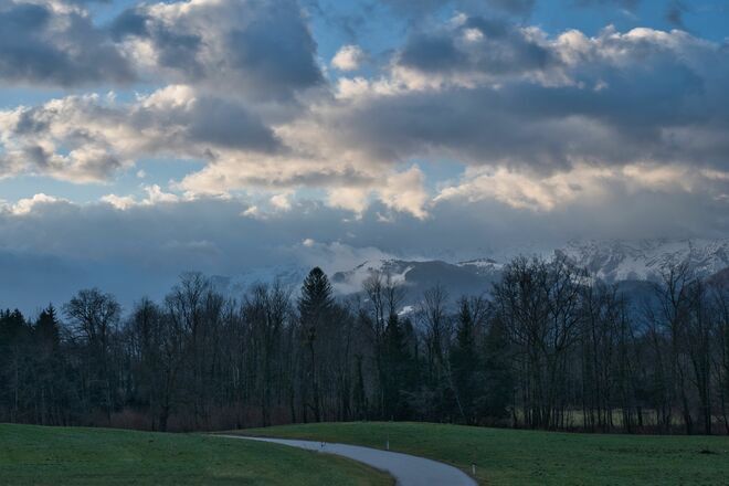 Morgenstimmung über dem Hohen Göll.