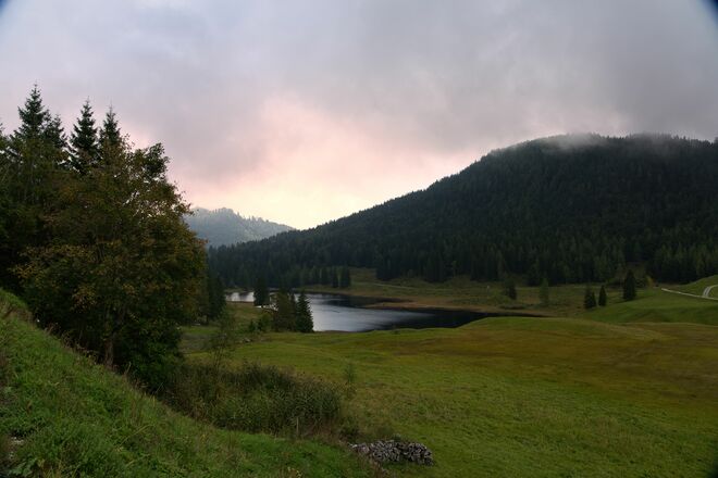 Dunkle Wolken über Seewaldsee