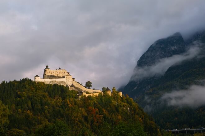 Festung Hohenwerfen im Morgenlicht