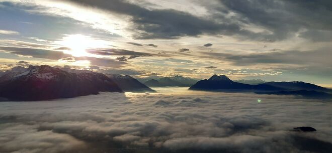 Blick über das Wolkenmeer