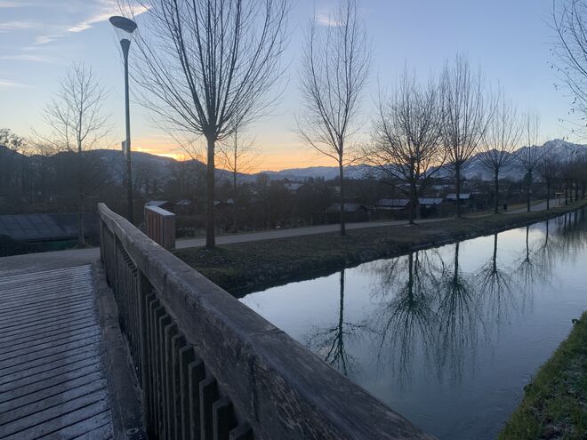 Morgendliche Ruhe am Neujahrstag