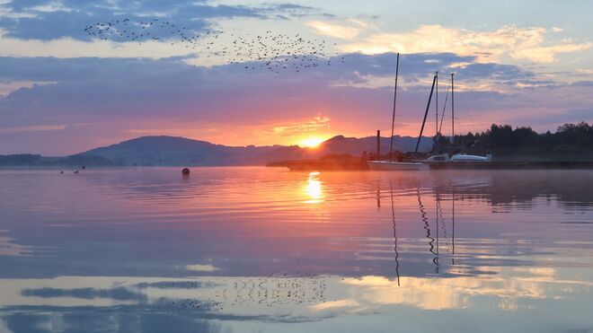 Sonnenaufgang am Wallersee