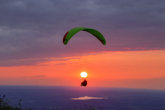 Der Abendsonne entgegen geflogen