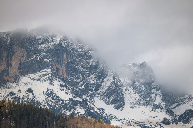 Untersberg, wolkenreich und neblig...