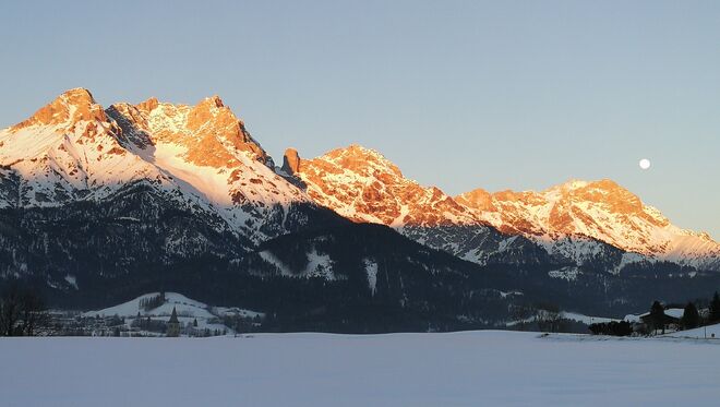 Alpenglüh'n am Steinernen Meer