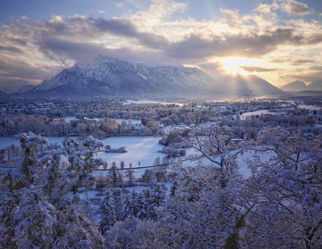Blick Richterhöhe auf den Untersberg