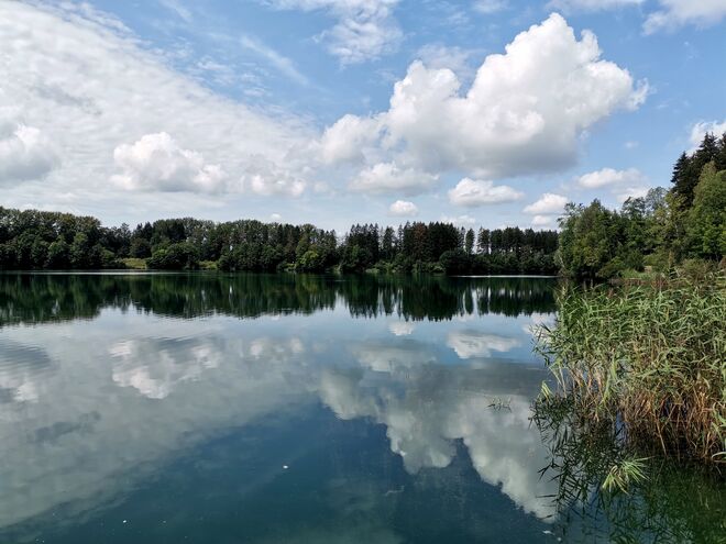 Wolken im See