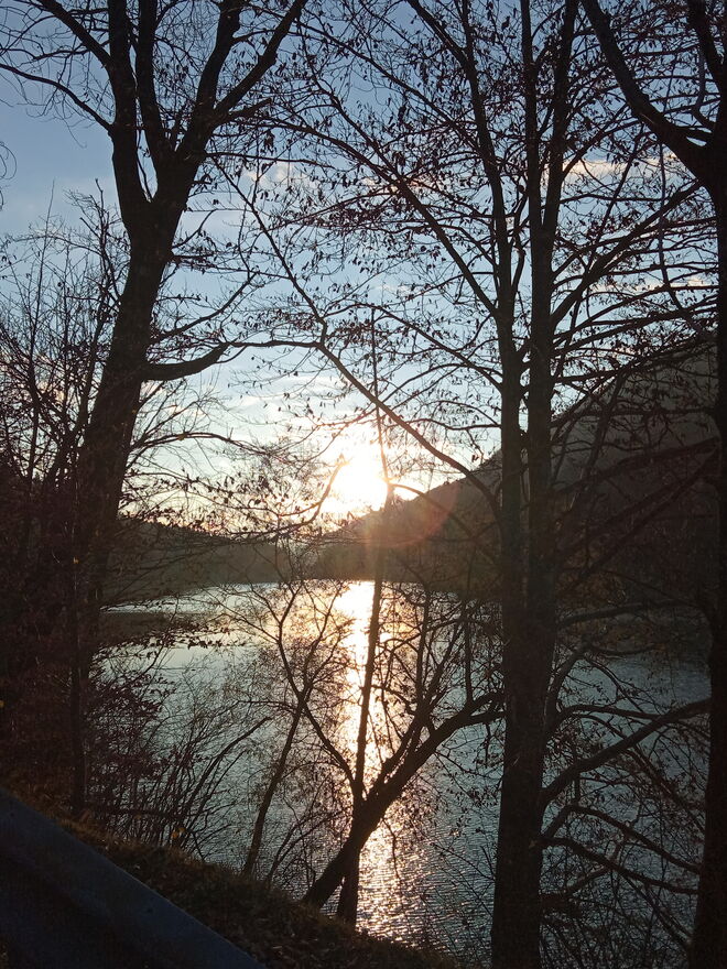 Wiestalstausee im Abendlicht