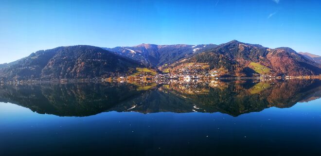 Übern Zeller See geschaut  zur Schmittenhöhe