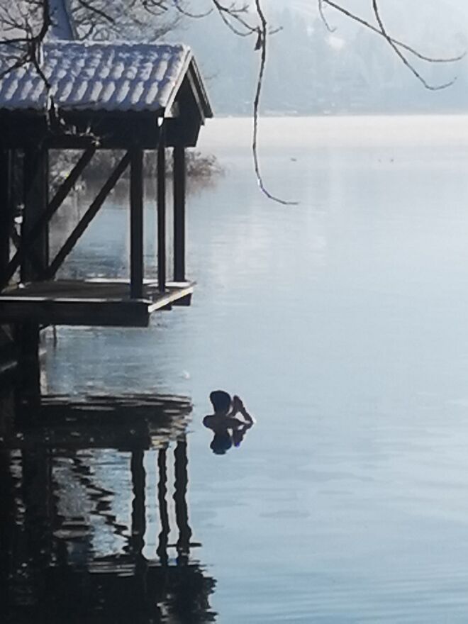 Eisbader/in am Zellersee