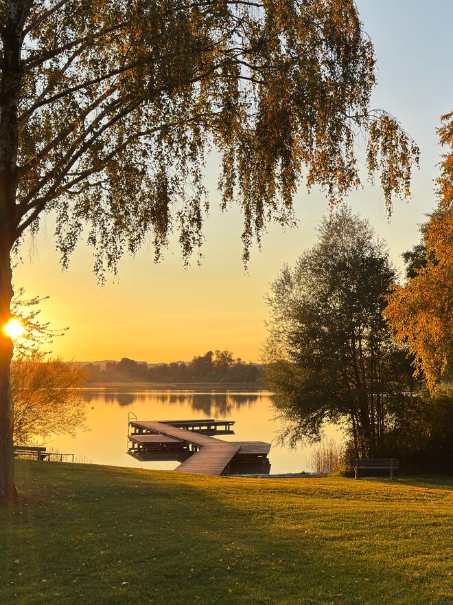 Sonnenuntergang im Herbst