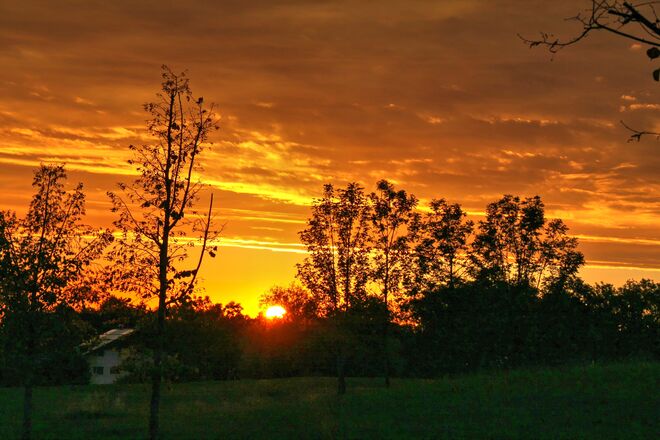 Traumhafter Sonnenuntergang heute in Eugendorf