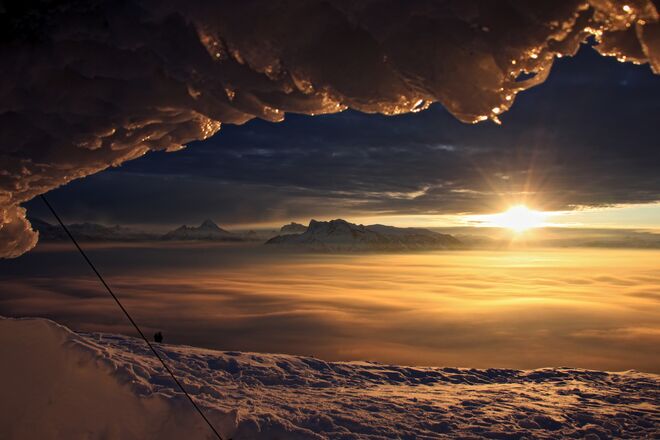 Traumhafter Sonnenuntergang gestern am Gaisberg