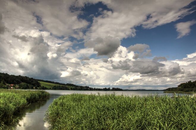Schöne Wolkenstimmung am Obertrumer See