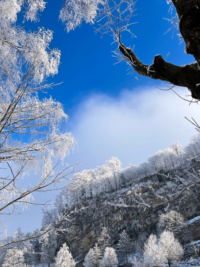 Blauer Himmel übern Hellbrunner Berg