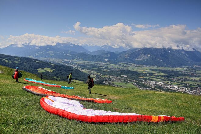 Kurz vor dem Start vom Gaisberg...