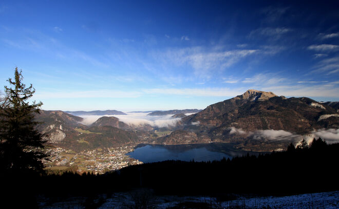 Die Nebel wallen Richtung Wolfgangsee