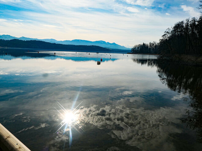 Simssee - Sonne von unten