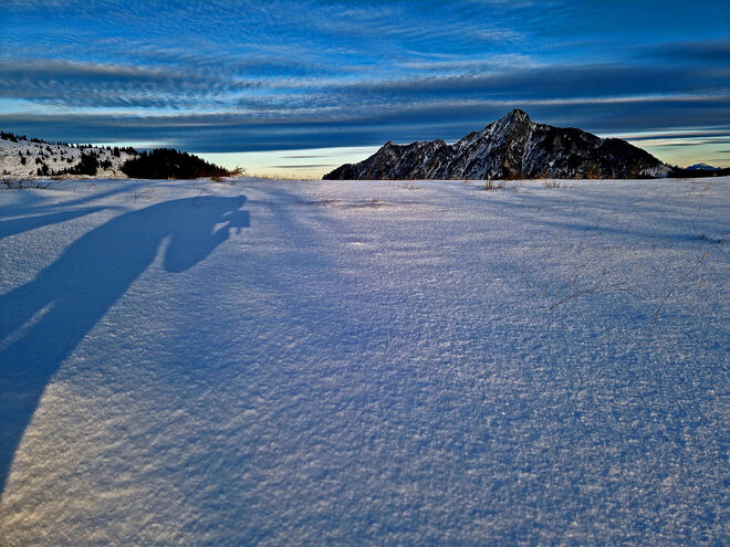 Licht Spill im Schnee