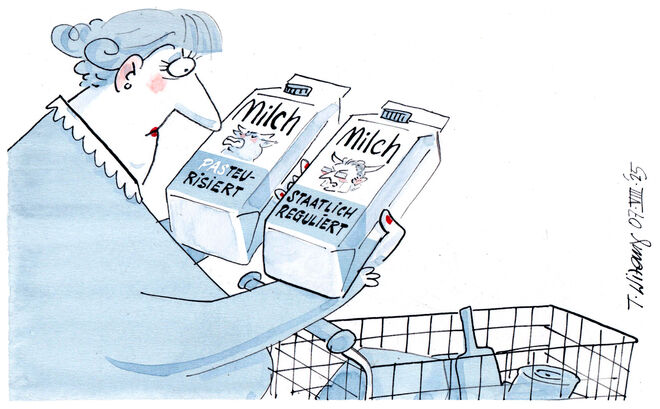 Vorm Milchregal…