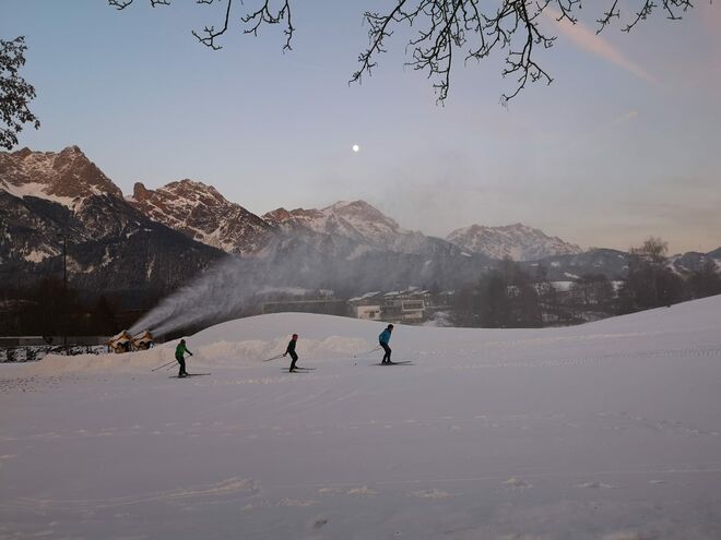 Nordic Park Saalfelden mit Vollmond