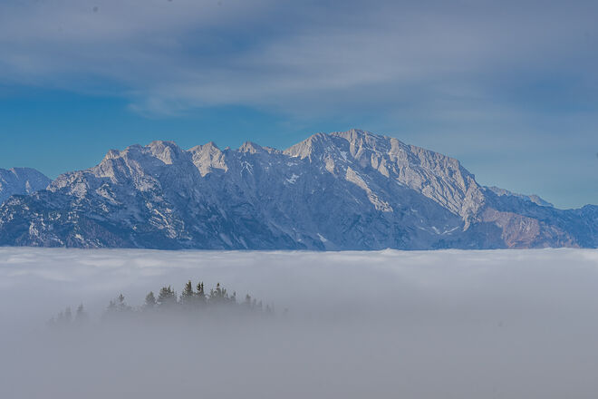 Gitschenwand im Nebel