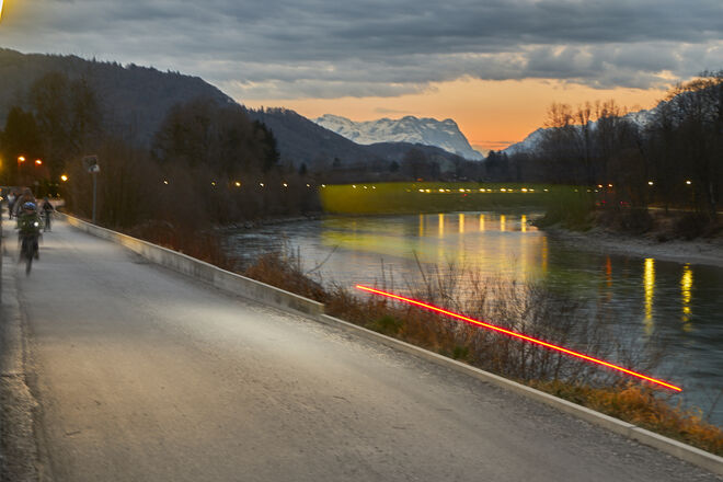 Abendlicher Radverkehr