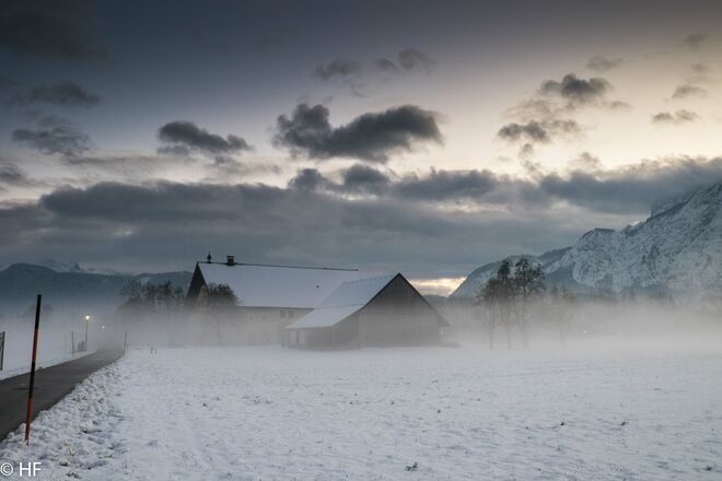 Wolkenbethlehemstern überm Salzburger Land