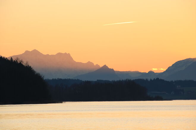 Zarte Farben von der versunkenen Sonne