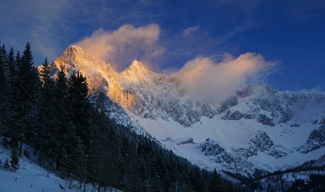 Torstein und Mitterspitz im zarten Morgenlicht