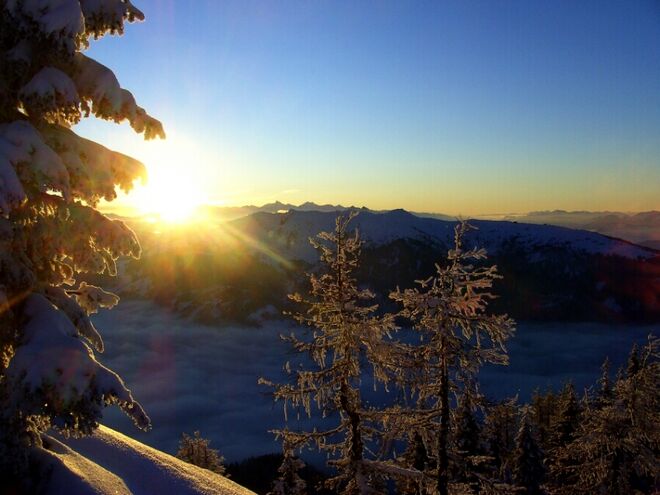 Sonnenuntergang am Lackenkogel