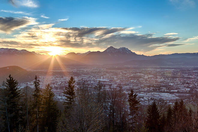 Sonnenuntergang Salzburg